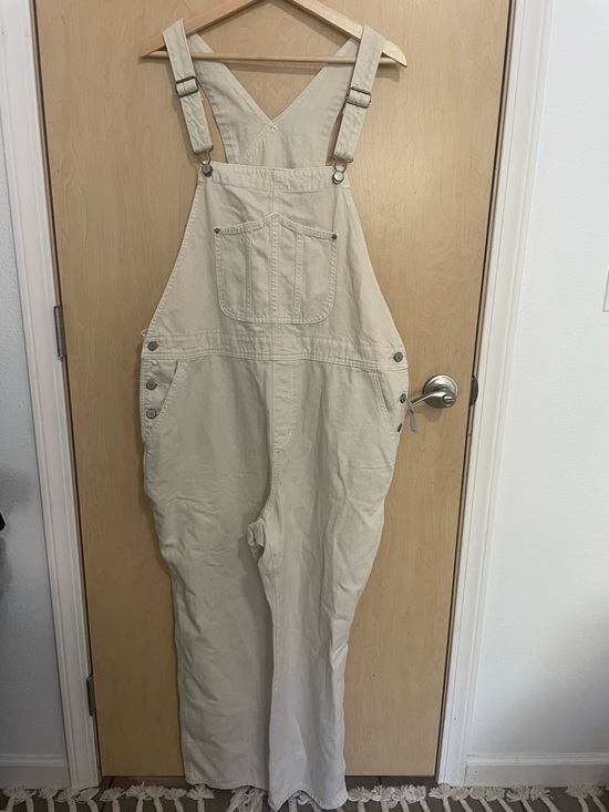 Old Navy Denim - Old Navy Cream Cotton Baggy Overalls 18 NWT